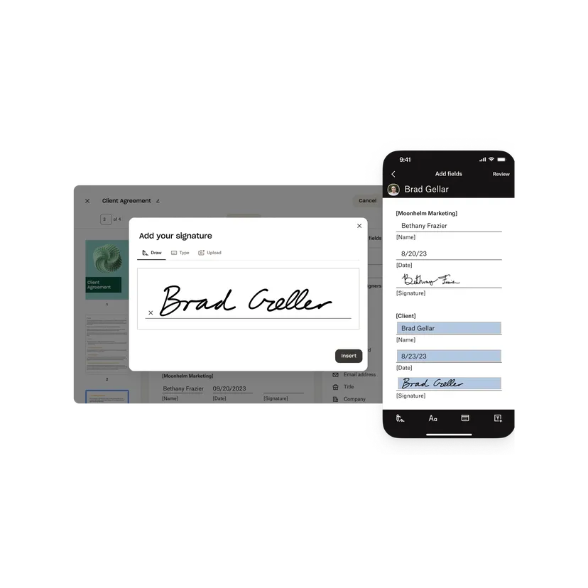 alt="Firma electrónica móvil con Dropbox Sign"
